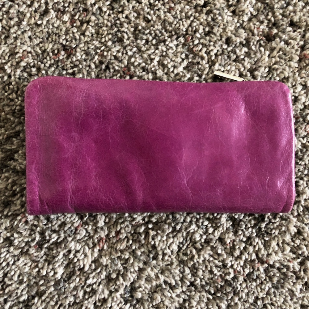 HOBO Hot Pink The Original Eliza Leather Wallet